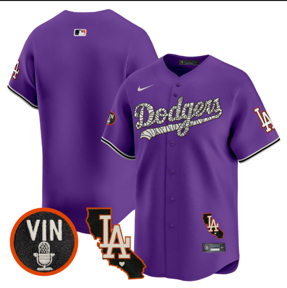 Men Los Angeles Dodgers blank 2025 purple Limited Stitched Jersey->los angeles dodgers->MLB Jersey